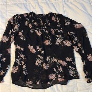 Lucky Brand Floral Black Women's Top